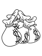 Geldsäcke Haufen Dollar Reichtum 