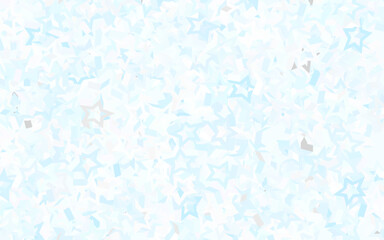 Light BLUE vector texture with beautiful stars.