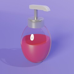 3d illustration of hand soap