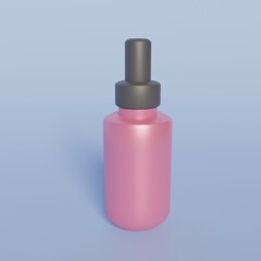 3d illustration nail polish bottle