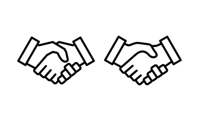 Handshake icon vector. business handshake sign and symbol. contact agreement