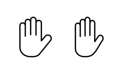 Hand icon vector. hand sign and symbol. palm
