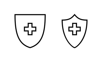 Fototapeta premium Health insurance icon vector. Insurance health document sign and symbol