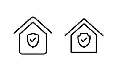 Obraz na płótnie Canvas home insurance icon vector. home protection sign and symbol