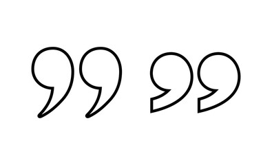 Quote icon vector. Quotation mark sign and symbol