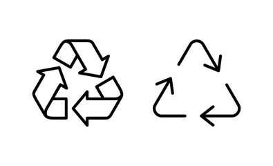 Recycle icon vector. Recycling sign and symbol.