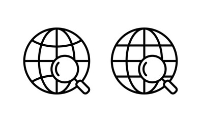 Web icon vector. go to web sign and symbol. web click icon. Global search icon