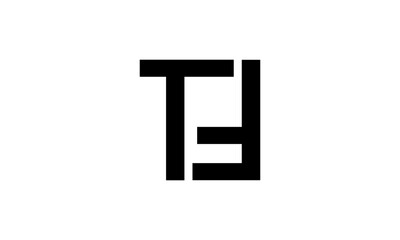 Minimalist abstract letter TF logo. This logo icon incorporate with two abstract shape in the creative process.