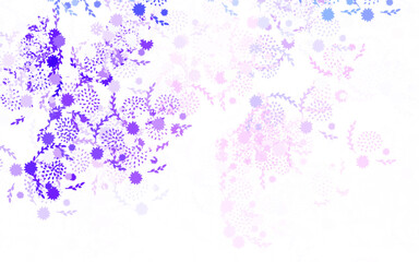 Light Purple vector abstract design with flowers