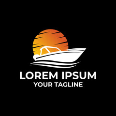 boat logo vector design template