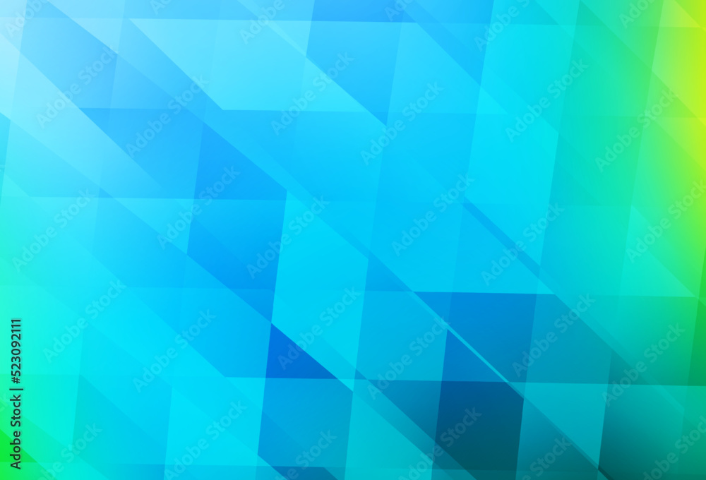 Wall mural Light Blue, Green vector background in polygonal style.