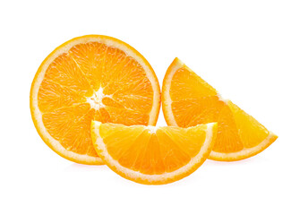 Orange fruit isolated on white background