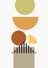 Collection of Modern Arts posters with abstract shape, animals, plants. Aesthetic Modern Art, Boho Decor, Minimalist Art. Editable Vector contemporary poster illustration.