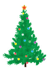 Christmas trees and ornament lights