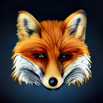 The Illustration Of Realistic Fox Face
