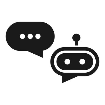 Chat Bot icon. Robot, Virtual assistant Bot vector illustration