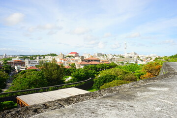 Stone Wall or Fortress of Shuri Castle in Naha, Okinawa, Japan - 日本 沖縄 那覇 首里城...