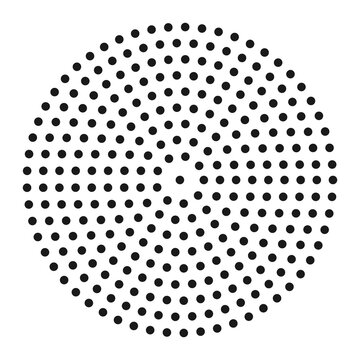 recommend clip art: Abstract black dot circle icon. Halftone dots circle illustration
