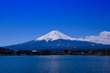 Foto op Aluminium 富士山と河口湖 © dragonDNA