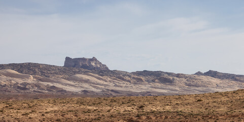 Red Rock Formations and Hoodoos in the Desert at Sunrise. Spring Season. Goblin Valley State Park. Utah, United States. Nature Background.