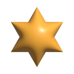 Obraz premium 3d Rendering Star Icon on transparent background