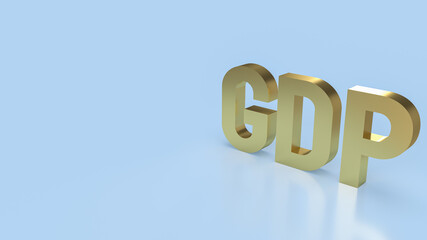 gold gdp for business concept 3d rendering