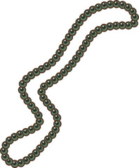 シンプルな黒真珠のネックレス