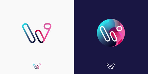 Letter W in futuristic, sophisticated and techy style. A simple but eye-catching logo, that is very suitable for technology companies such as cryptocurrencies, internet, computers, AI