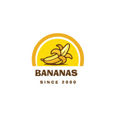 the smyle happy banana logo design vector