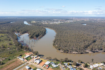The Murray river at the town of Euston New South wales, Australia.