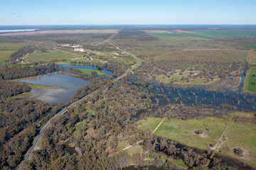 The Murrumbidgee river flood plain at Balranald, New South Wales.