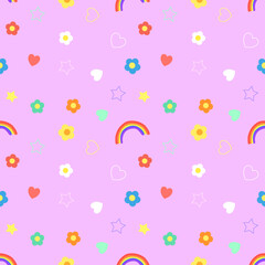 Cute seamless patterns.