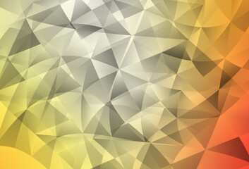 Light Red, Yellow vector background with polygonal style.