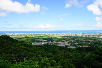 Fototapeta na wymiar Emerald Sea Observatory in Ishigaki-jima Island, Okinawa, Japan - 日本 沖縄 石垣島 エメラルドの海を見る展望台 景色