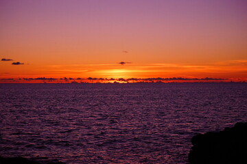 Beautiful Sun down, Sunset at Beach in Ishigaki-jima Island, Okinawa, Japan - 日本 沖縄...