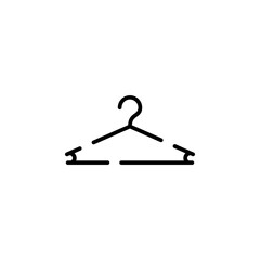 Clothes Hanger Dotted Line Icon Vector Illustration Logo Template. Suitable For Many Purposes.