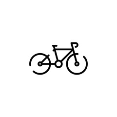 Bike, Bicycle Dotted Line Icon Vector Illustration Logo Template. Suitable For Many Purposes.