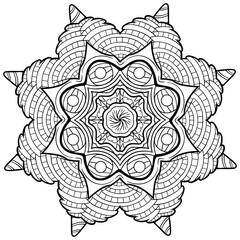 mandala monster for coloring book