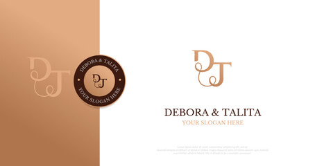 Initial DT Logo Design Vector