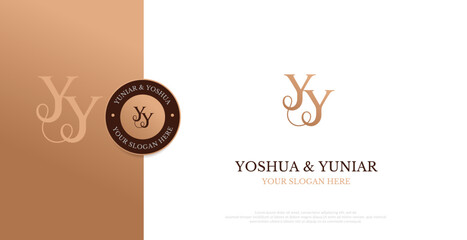 Initial YY Logo Design Vector