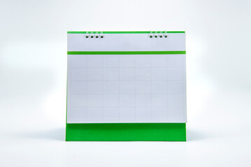 Blank paper desk spiral calendar 