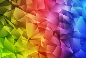 Light Multicolor vector gradient triangles texture.