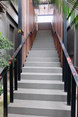 a staircase to the room in a building