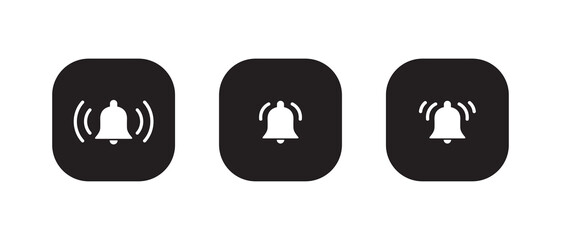 Ringing bell button icon vector. Notification sign symbol
