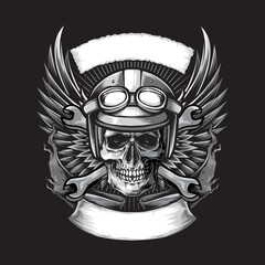 biker skull with wings and banner illustration.jpg