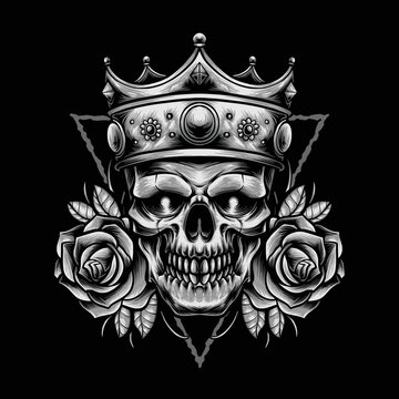 Skull King With Roses Illustration.jpg