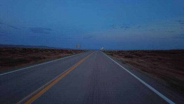 Driving Plate Utah Desert Highway 261 Southbound Evening Multicam Set 09 Front View Southwest USA