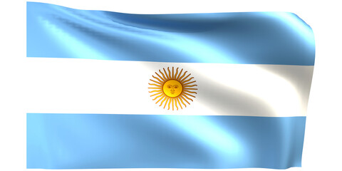 Flag of Argentina 3d render.