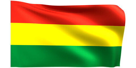 Flag of Bolivia 3d render.