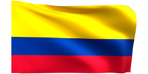Flag of Colombia 3d render.
